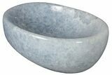 Polished Blue Calcite Bowl - Madagascar #209966-1